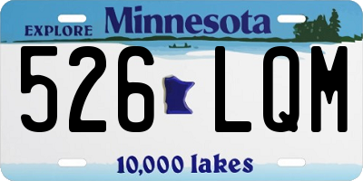 MN license plate 526LQM