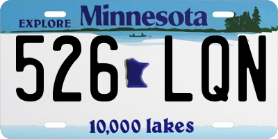 MN license plate 526LQN