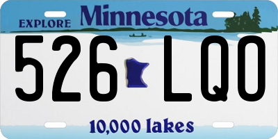 MN license plate 526LQO