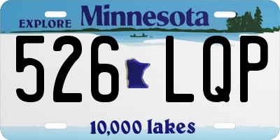 MN license plate 526LQP