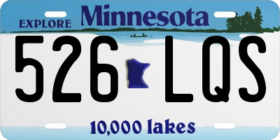 MN license plate 526LQS