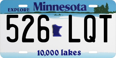 MN license plate 526LQT