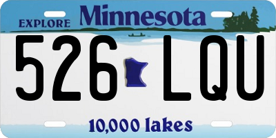 MN license plate 526LQU