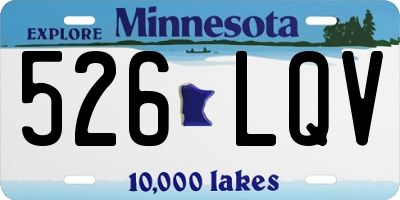 MN license plate 526LQV