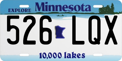 MN license plate 526LQX
