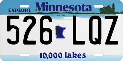 MN license plate 526LQZ