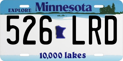 MN license plate 526LRD