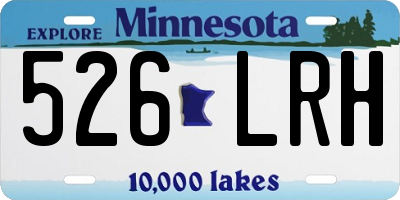 MN license plate 526LRH