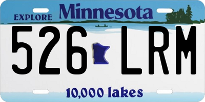 MN license plate 526LRM