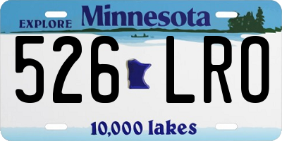 MN license plate 526LRO