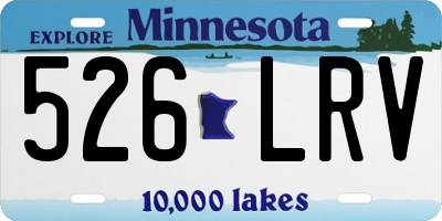 MN license plate 526LRV