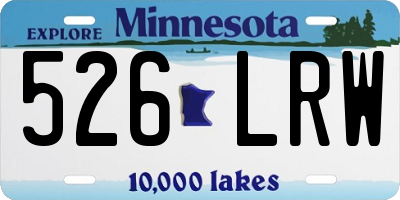 MN license plate 526LRW