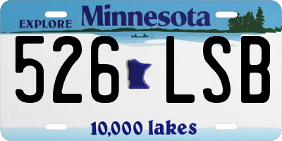 MN license plate 526LSB