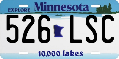 MN license plate 526LSC