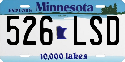 MN license plate 526LSD
