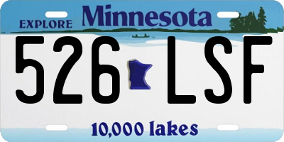 MN license plate 526LSF