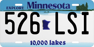 MN license plate 526LSI