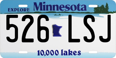 MN license plate 526LSJ