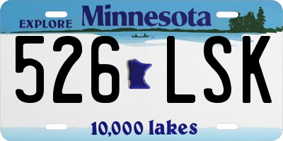 MN license plate 526LSK