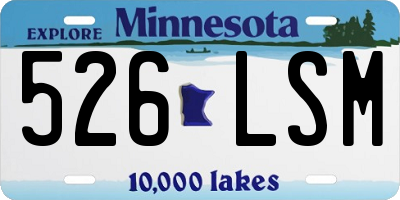 MN license plate 526LSM
