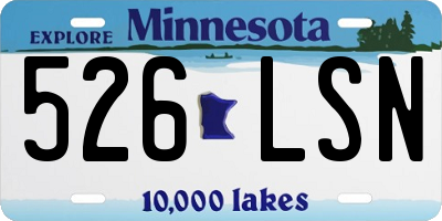 MN license plate 526LSN