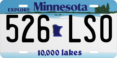 MN license plate 526LSO