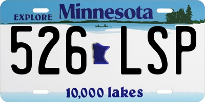 MN license plate 526LSP
