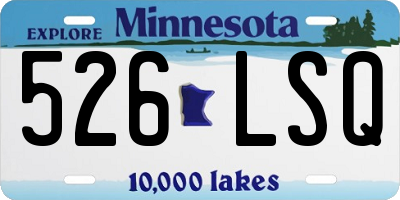 MN license plate 526LSQ