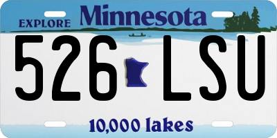 MN license plate 526LSU