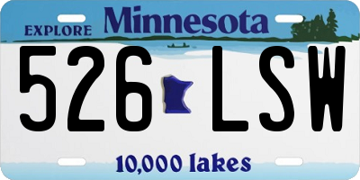 MN license plate 526LSW