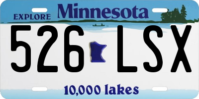 MN license plate 526LSX