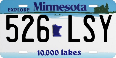MN license plate 526LSY