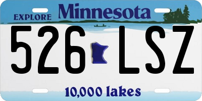 MN license plate 526LSZ