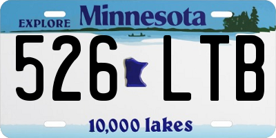 MN license plate 526LTB