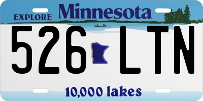 MN license plate 526LTN