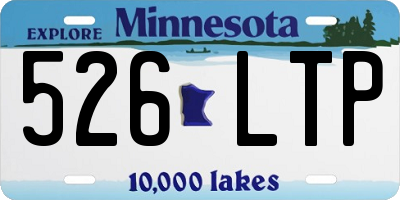 MN license plate 526LTP