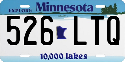 MN license plate 526LTQ