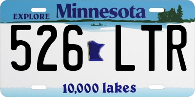 MN license plate 526LTR