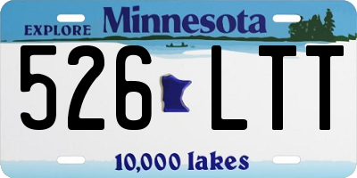 MN license plate 526LTT