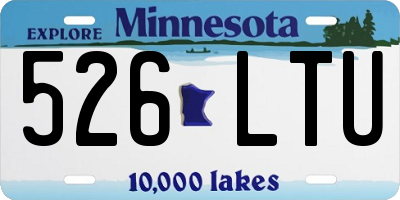 MN license plate 526LTU