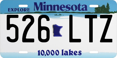 MN license plate 526LTZ