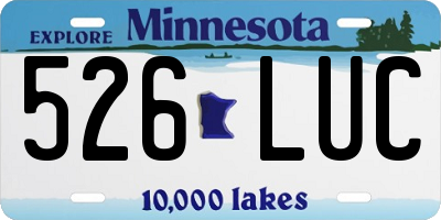 MN license plate 526LUC