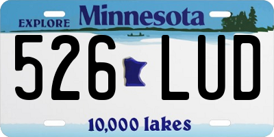 MN license plate 526LUD