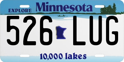 MN license plate 526LUG