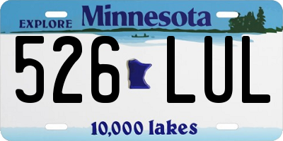 MN license plate 526LUL