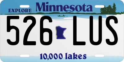 MN license plate 526LUS