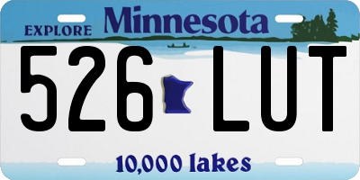 MN license plate 526LUT