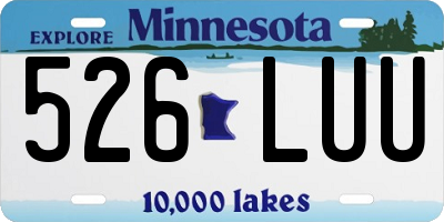 MN license plate 526LUU