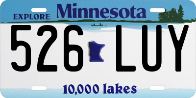 MN license plate 526LUY
