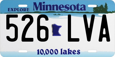 MN license plate 526LVA
